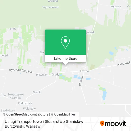Uslugi Transportowe i Slusarstwo Stanislaw Burczynski map
