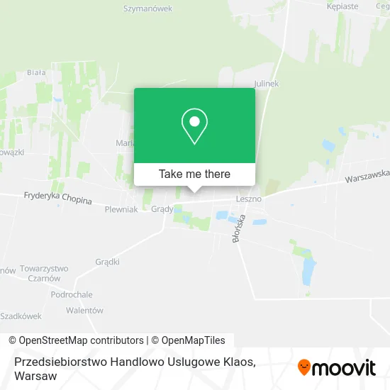 Карта Przedsiebiorstwo Handlowo Uslugowe Klaos