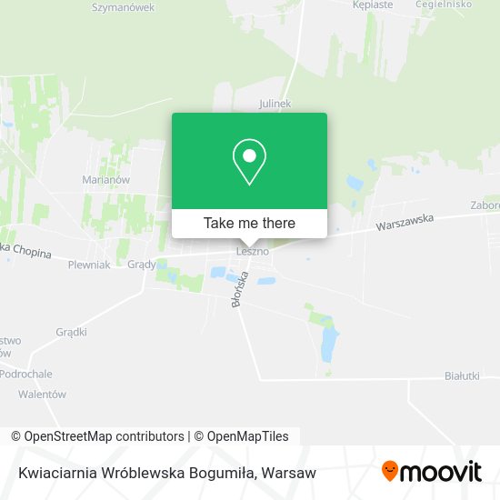 Kwiaciarnia Wróblewska Bogumiła map