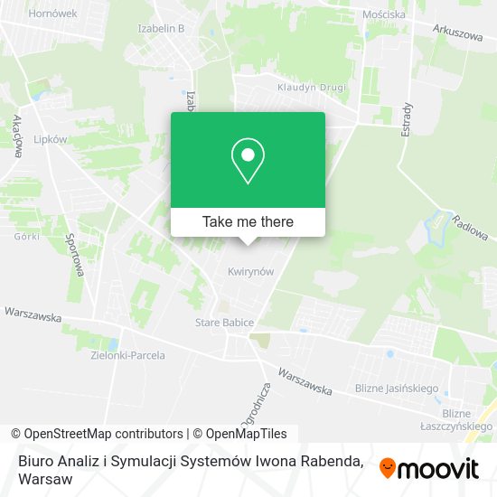 Biuro Analiz i Symulacji Systemów Iwona Rabenda map