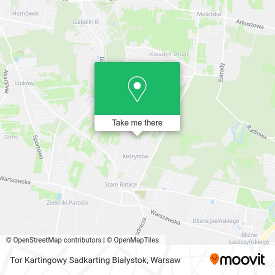 Tor Kartingowy Sadkarting Białystok map