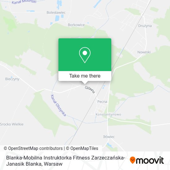 Карта Blanka-Mobilna Instruktorka Fitness Zarzeczańska-Janasik Blanka