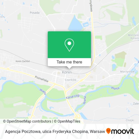 Agencja Pocztowa, ulica Fryderyka Chopina map