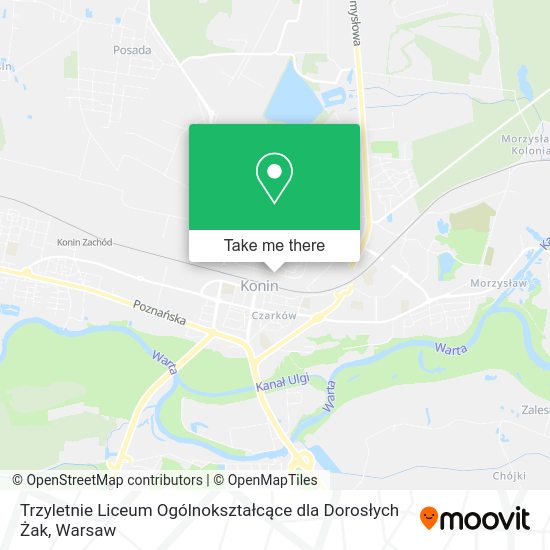 Trzyletnie Liceum Ogólnokształcące dla Dorosłych Żak map