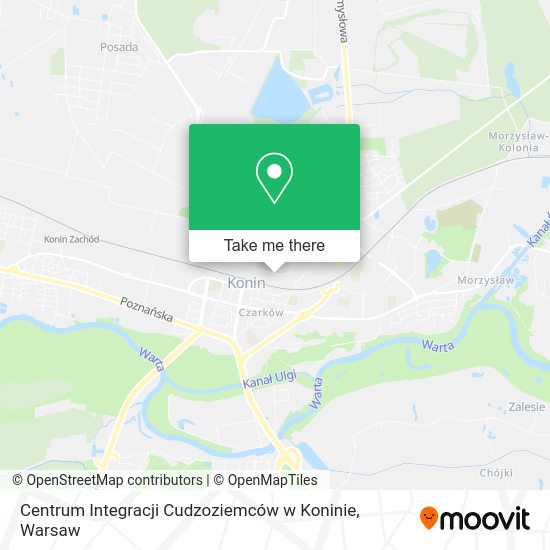 Centrum Integracji Cudzoziemców w Koninie map