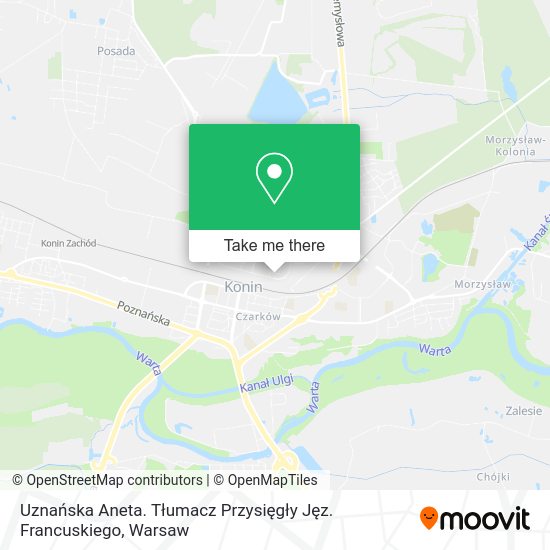 Uznańska Aneta. Tłumacz Przysięgły Jęz. Francuskiego map