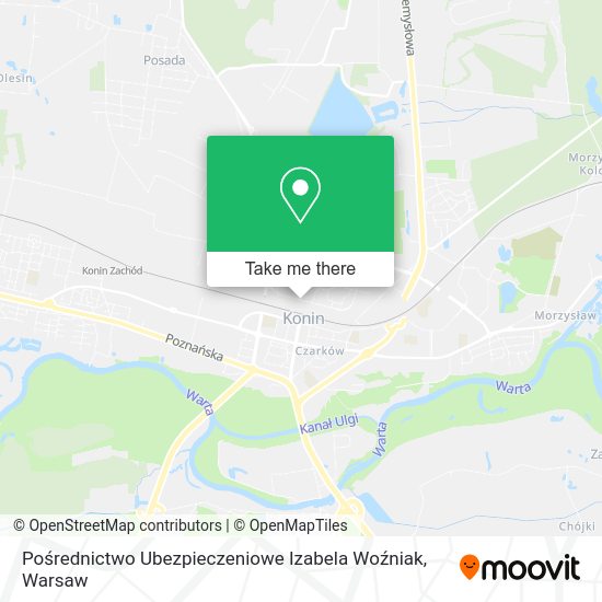 Pośrednictwo Ubezpieczeniowe Izabela Woźniak map