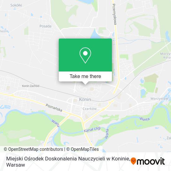 Miejski Ośrodek Doskonalenia Nauczycieli w Koninie map