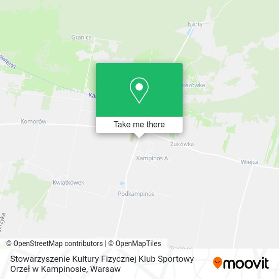 Stowarzyszenie Kultury Fizycznej Klub Sportowy Orzeł w Kampinosie map