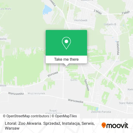 Litoral. Zoo Akwaria. Sprzedaż, Instalacja, Serwis map