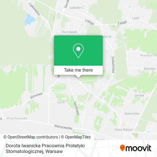 Dorota Iwanicka Pracownia Protetyki Stomatologicznej map