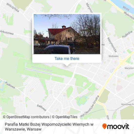 Карта Parafia Matki Bożej Wspomożycielki Wiernych w Warszawie