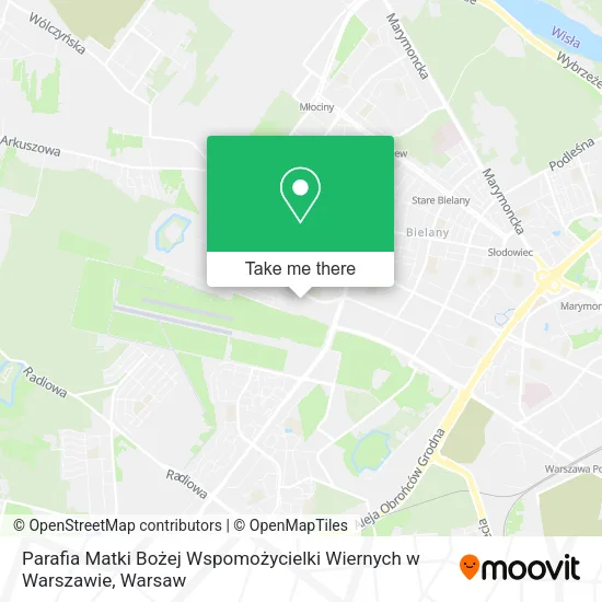 Parafia Matki Bożej Wspomożycielki Wiernych w Warszawie map