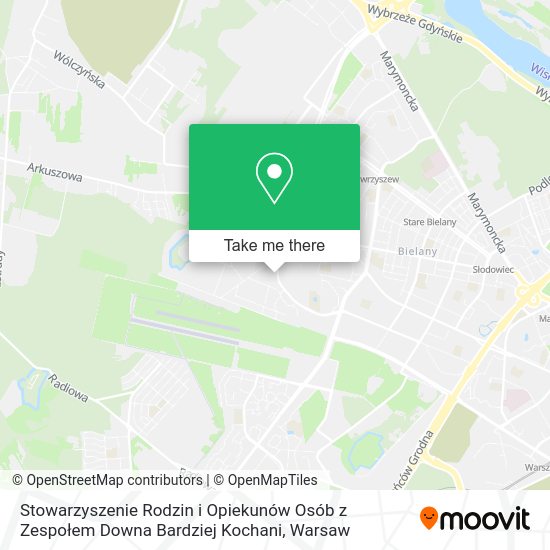 Stowarzyszenie Rodzin i Opiekunów Osób z Zespołem Downa Bardziej Kochani map