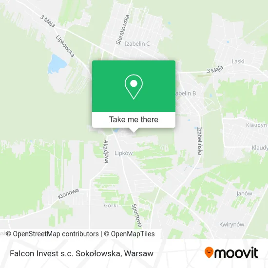 Falcon Invest s.c. Sokołowska map