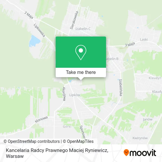 Карта Kancelaria Radcy Prawnego Maciej Ryniewicz