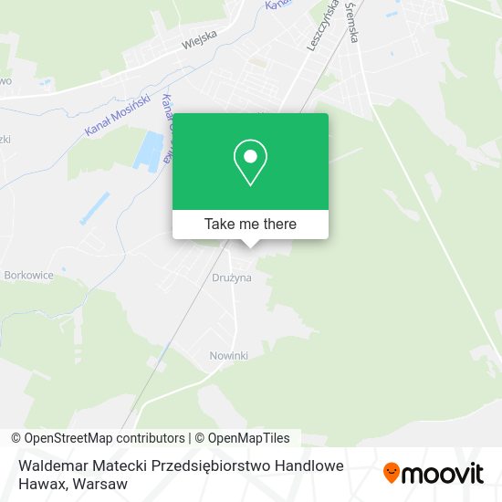 Waldemar Matecki Przedsiębiorstwo Handlowe Hawax map