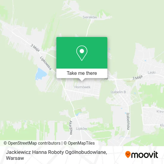 Карта Jackiewicz Hanna Roboty Ogólnobudowlane