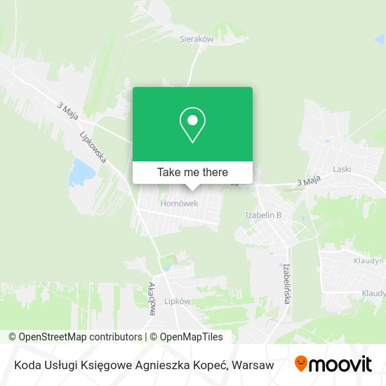 Koda Usługi Księgowe Agnieszka Kopeć map