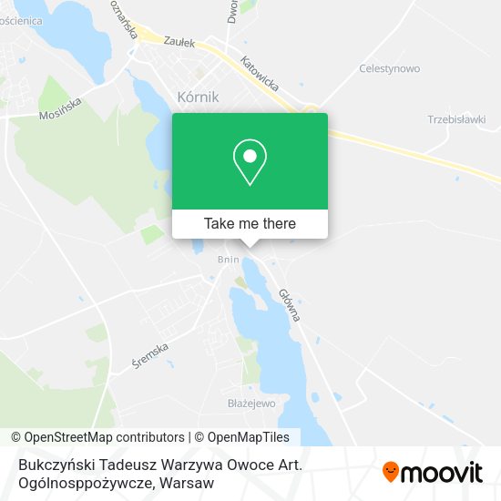 Bukczyński Tadeusz Warzywa Owoce Art. Ogólnosppożywcze map