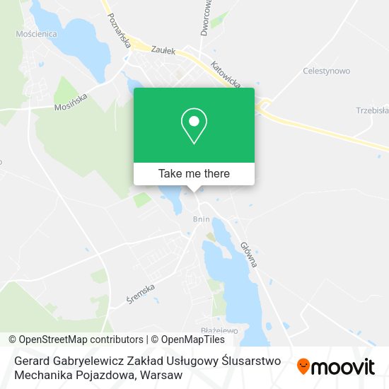 Gerard Gabryelewicz Zakład Usługowy Ślusarstwo Mechanika Pojazdowa map