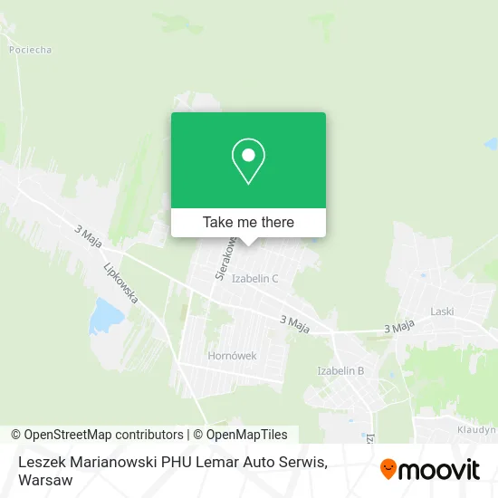 Карта Leszek Marianowski PHU Lemar Auto Serwis