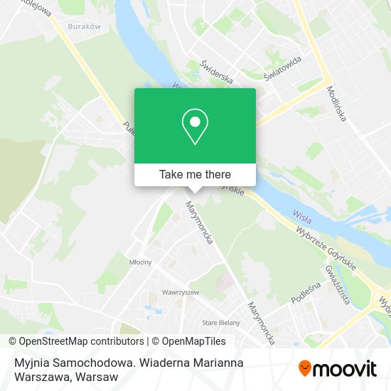 Myjnia Samochodowa. Wiaderna Marianna Warszawa map