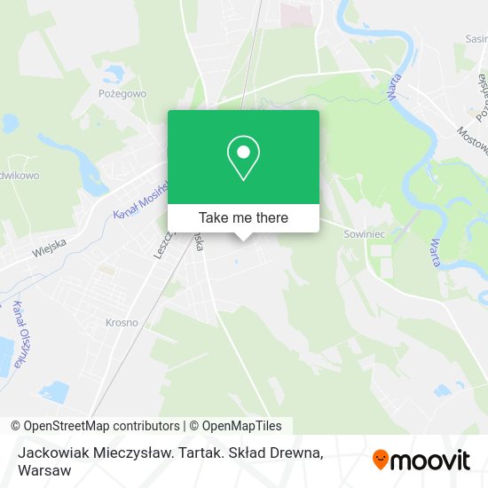 Jackowiak Mieczysław. Tartak. Skład Drewna map