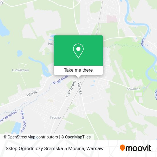 Sklep Ogrodniczy Sremska 5 Mosina map