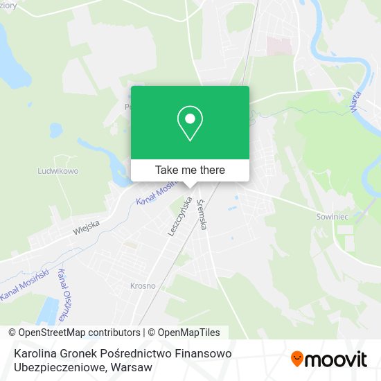 Karolina Gronek Pośrednictwo Finansowo Ubezpieczeniowe map