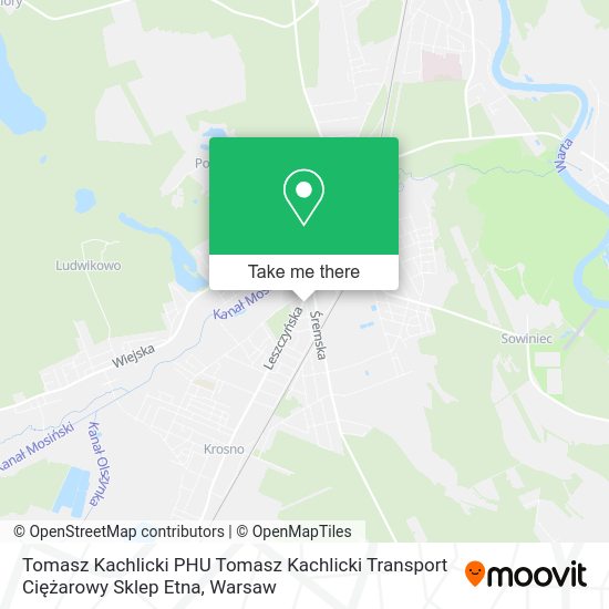 Tomasz Kachlicki PHU Tomasz Kachlicki Transport Ciężarowy Sklep Etna map