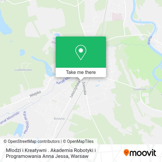 Młodzi i Kreatywni . Akademia Robotyki i Programowania Anna Jessa map