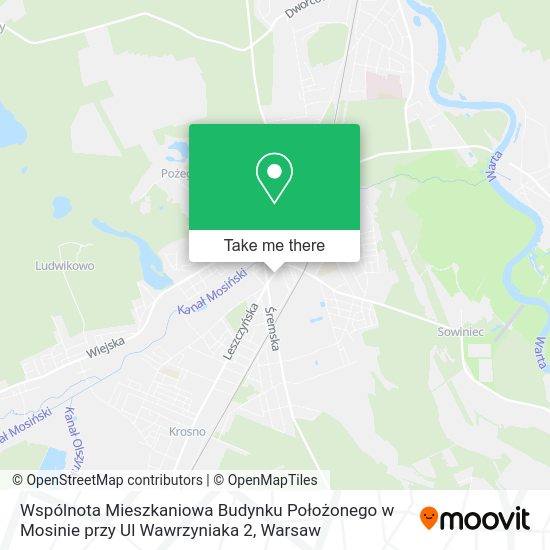 Wspólnota Mieszkaniowa Budynku Położonego w Mosinie przy Ul Wawrzyniaka 2 map