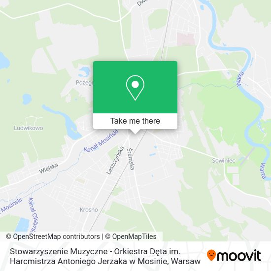 Stowarzyszenie Muzyczne - Orkiestra Dęta im. Harcmistrza Antoniego Jerzaka w Mosinie map