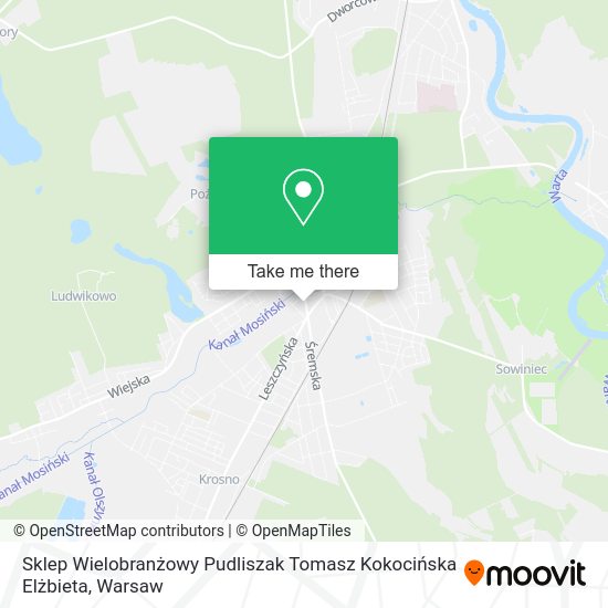 Sklep Wielobranżowy Pudliszak Tomasz Kokocińska Elżbieta map