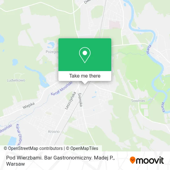 Pod Wierzbami. Bar Gastronomiczny. Madej P. map