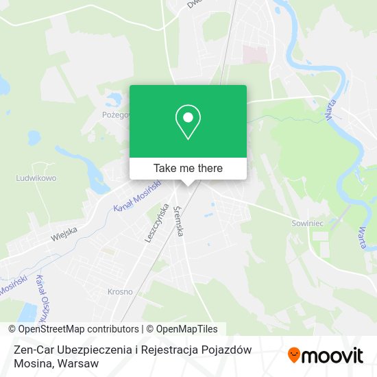 Zen-Car Ubezpieczenia i Rejestracja Pojazdów Mosina map