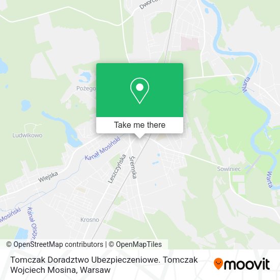 Tomczak Doradztwo Ubezpieczeniowe. Tomczak Wojciech Mosina map