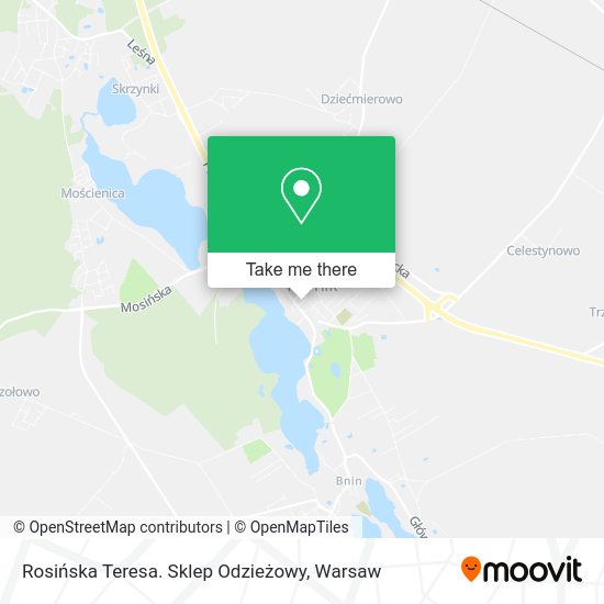 Rosińska Teresa. Sklep Odzieżowy map