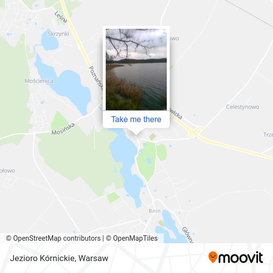 Jezioro Kórnickie map