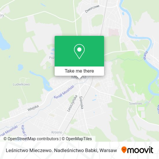 Leśnictwo Mieczewo. Nadleśnictwo Babki map