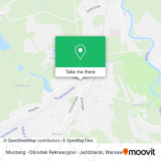 Mustang - Ośrodek Rekreacyjno - Jeździecki map