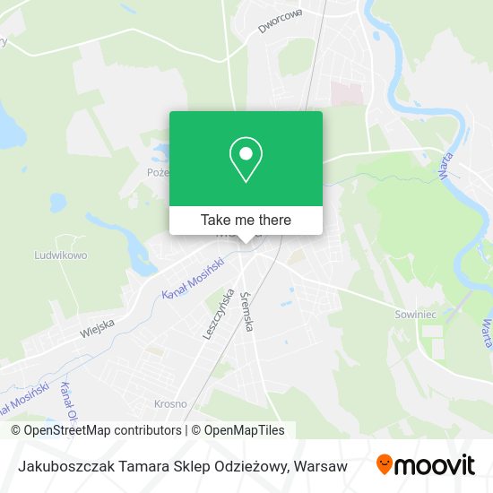 Jakuboszczak Tamara Sklep Odzieżowy map