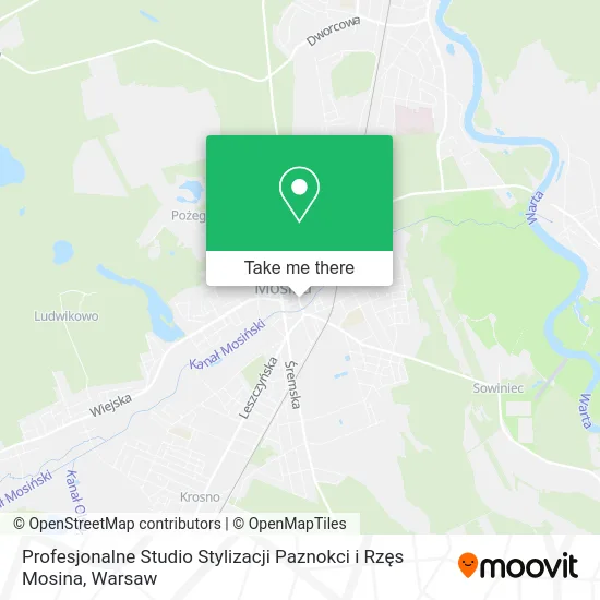 Карта Profesjonalne Studio Stylizacji Paznokci i Rzęs Mosina