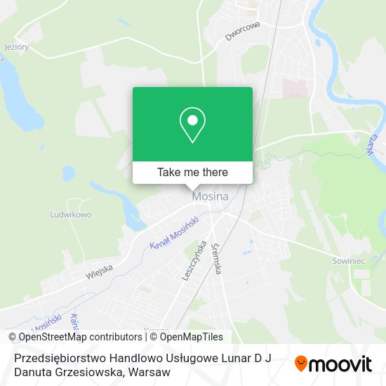 Przedsiębiorstwo Handlowo Usługowe Lunar D J Danuta Grzesiowska map