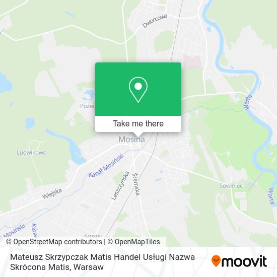 Mateusz Skrzypczak Matis Handel Usługi Nazwa Skrócona Matis map