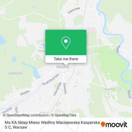 Ma KA Sklep Mieso Wedliny Maciejewska Kasperska S C map