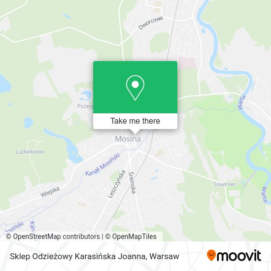 Sklep Odzieżowy Karasińska Joanna map