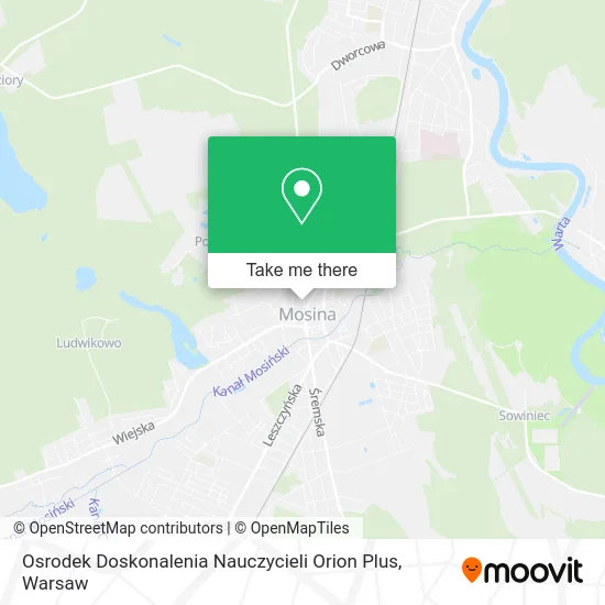 Osrodek Doskonalenia Nauczycieli Orion Plus map