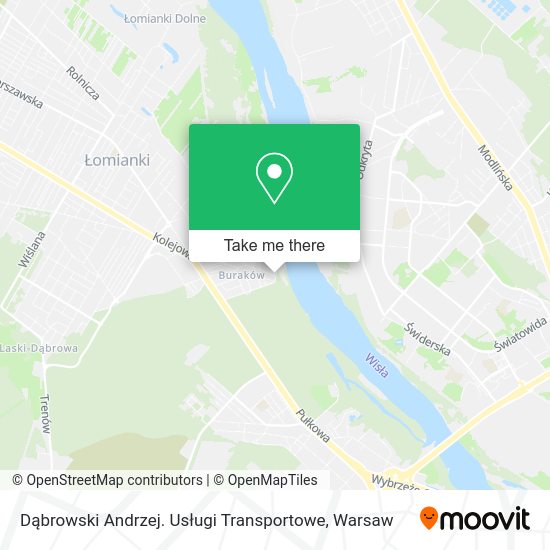 Dąbrowski Andrzej. Usługi Transportowe map